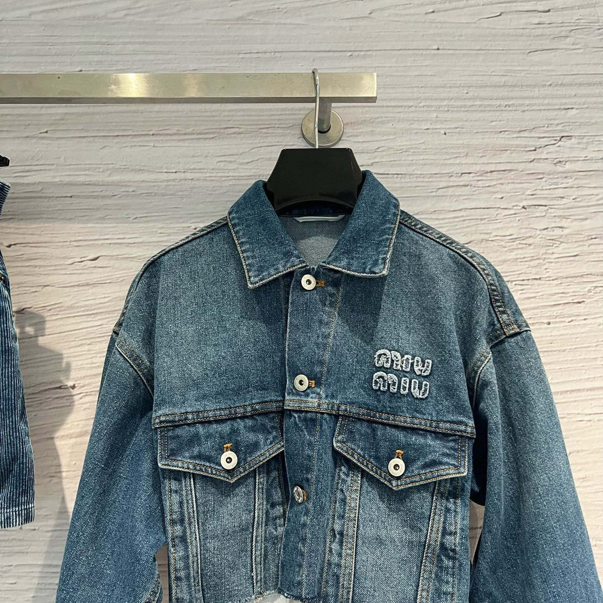 Jackets- Miu M Denim Jacket Stylish Everyday Designer Outerwear
