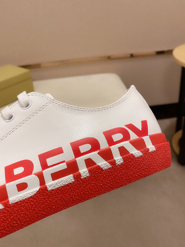 Burberry Burgundy Ankle Strap Heels - Angled View