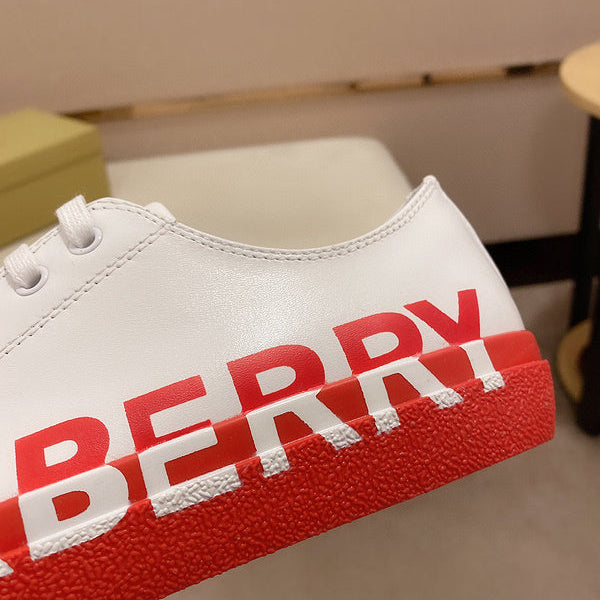 Burberry Burgundy Ankle Strap Heels - Angled View