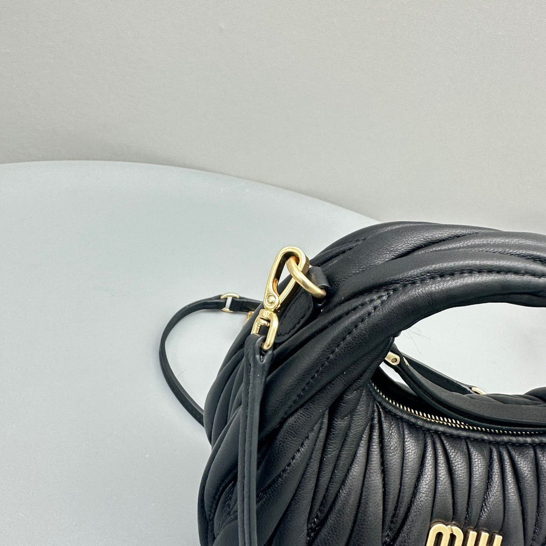 Bags- Miu M Wander Mini Hobo Bag Elegant Everyday Designer Handbag