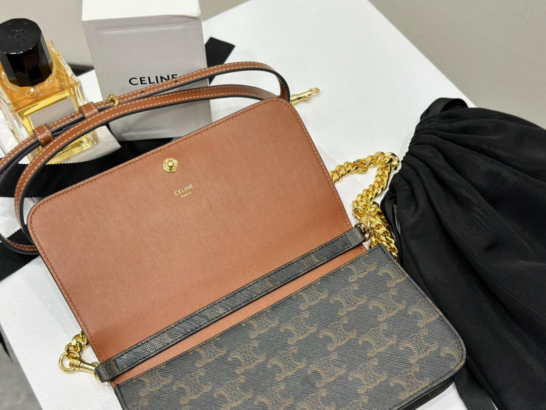Bags- Cel Multipochette In Triomphe Canvas Bag Luxury Designer Leather Handbag