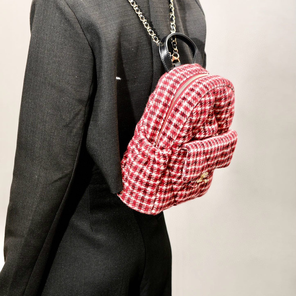 Chanel Bags- Chanel Tweed Backpack Luxury Designer Leather Handbag