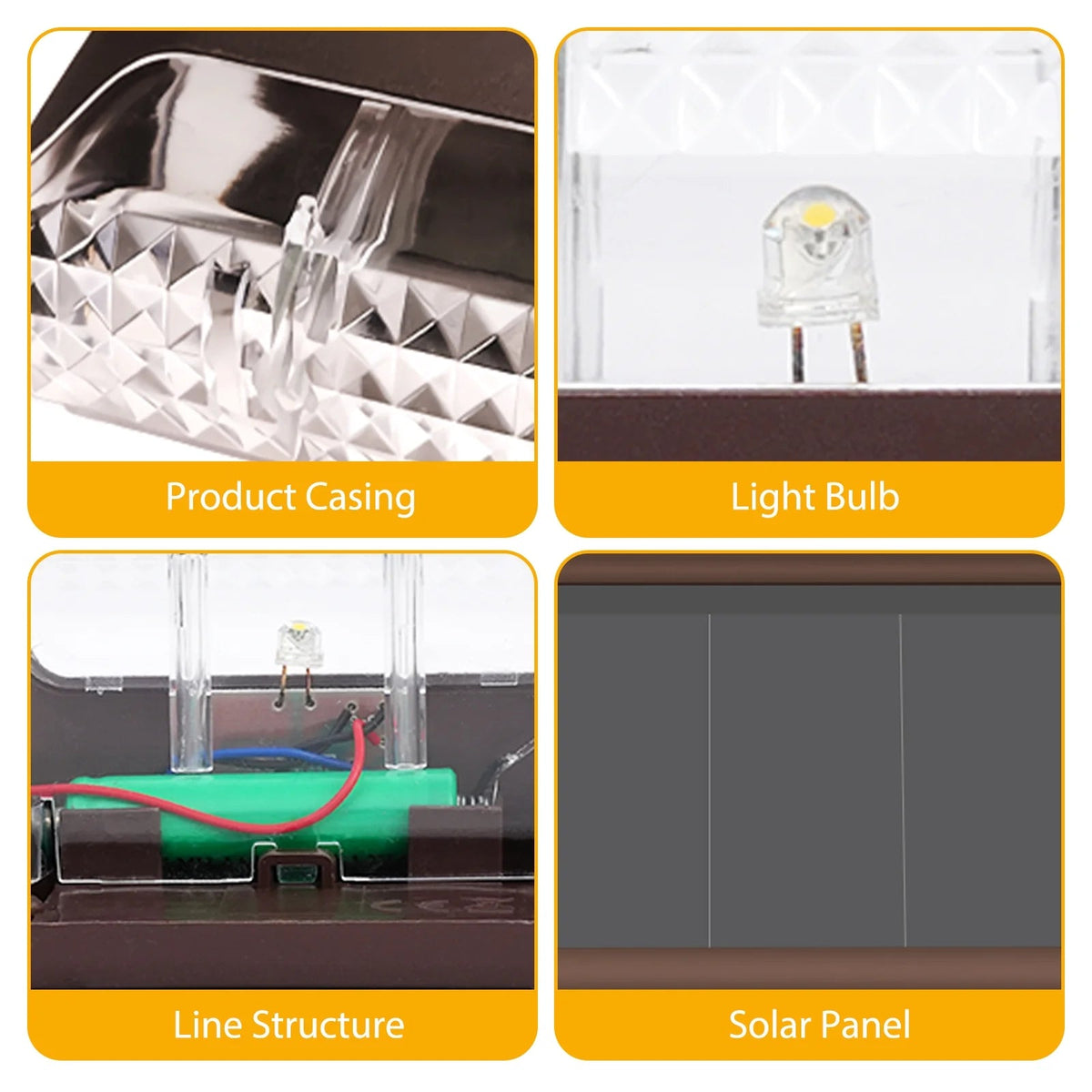 8PCS Outdoor Solar Deck Lights, Waterproof Solar Step Lights
