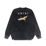 Close-up of Amiri hoodie craftsmanship
