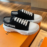 Louis Vuitton Tan Pointed-Toe Flats - Front View