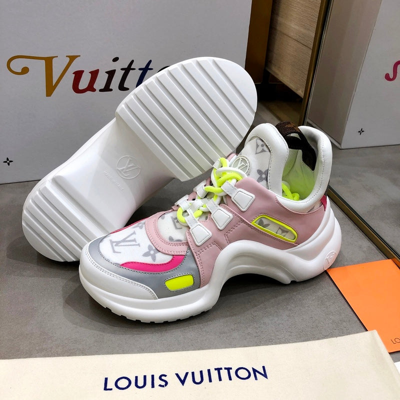 Louis Vuitton Grey Knee-High Boots - Back View