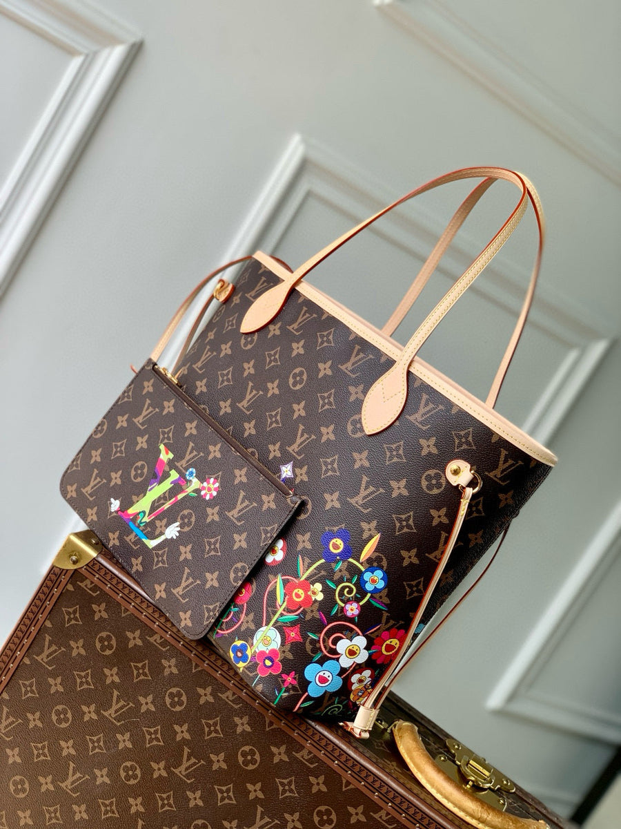 Louis Vuitton Bags- Louis Vuitton Lou x Murakami Neverfull Mm Bag Elegant Everyday Designer Handbag