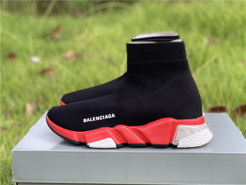 Balenciaga Red Chelsea Boots - Front View