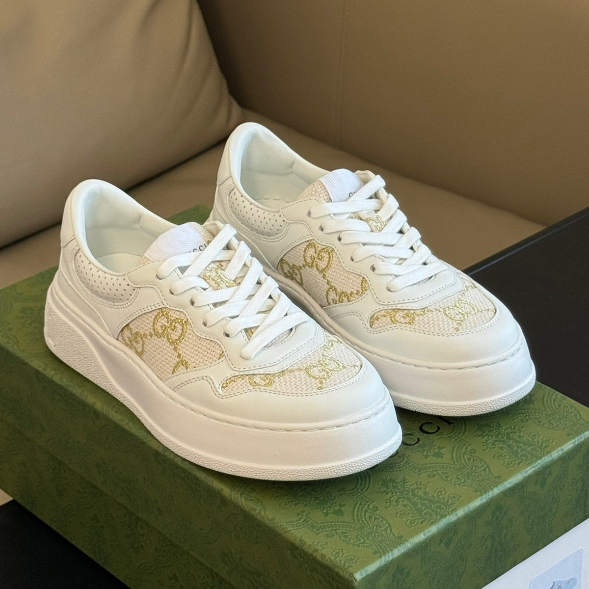 Gucci Embossed Sneaker – luxury designer sneakers at Velouxe