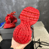 Balenciaga Red High-Top Sneakers - Angled View