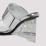 Close-up of Alexander McQueen slides hardware and fine stitching