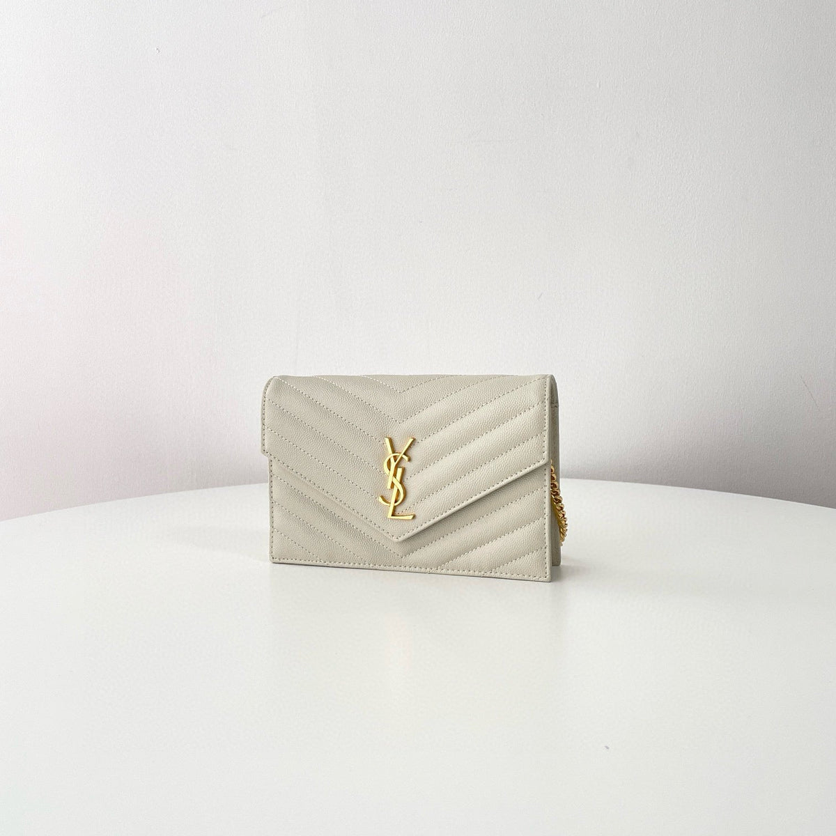 Saint Laurent Wallets- Saint Laurent Cassandre Envelope Wallet On Chain Compact Luxury Card Wallet