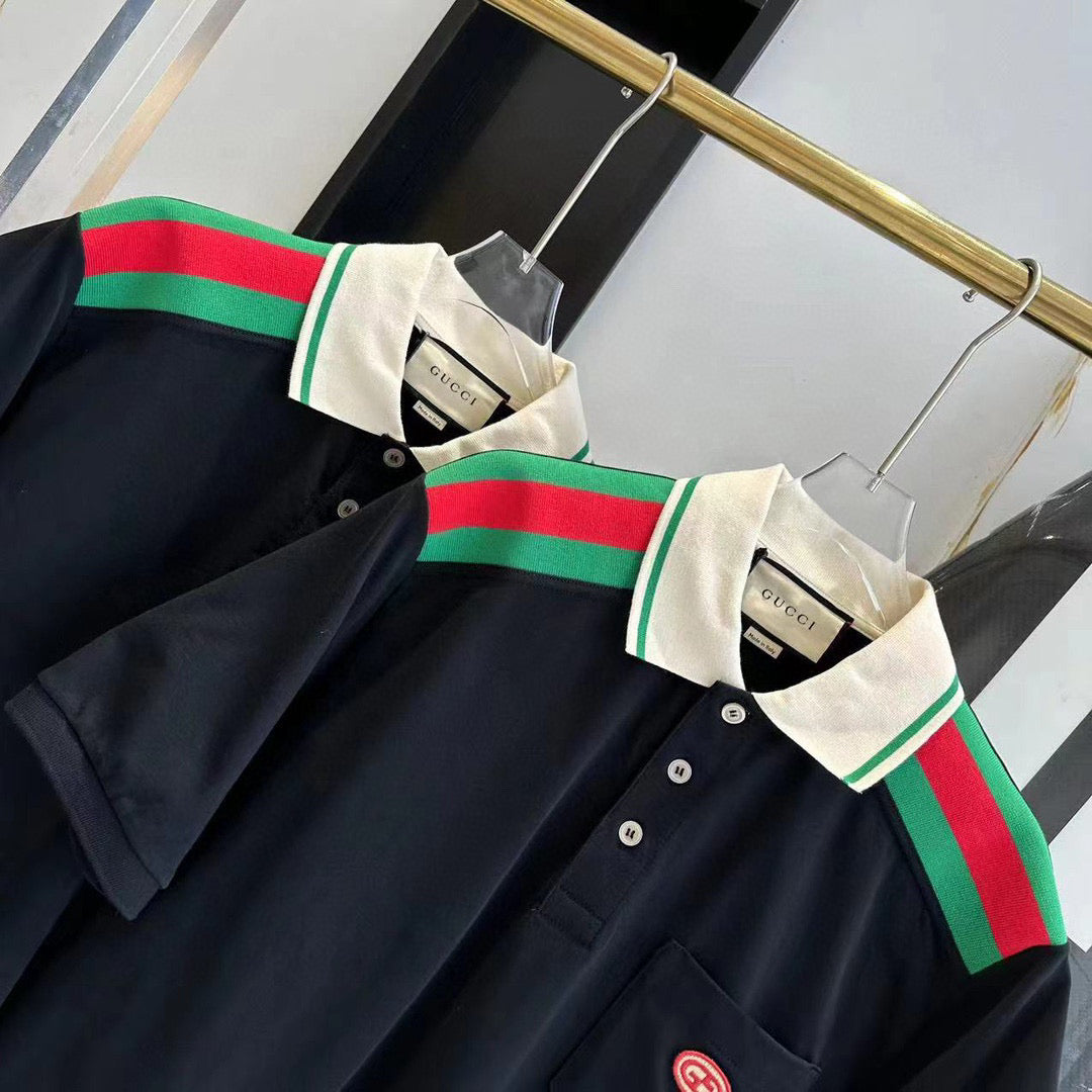 Gucci Polo Shirts- Gucci Polo Shirt Classic Designer Cotton Polo Shirt