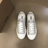 Burberry Burgundy Low-Top Sneakers - Back View