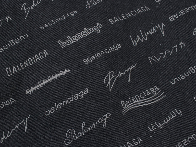 Close-up of Balenciaga designer clothing craftsmanship