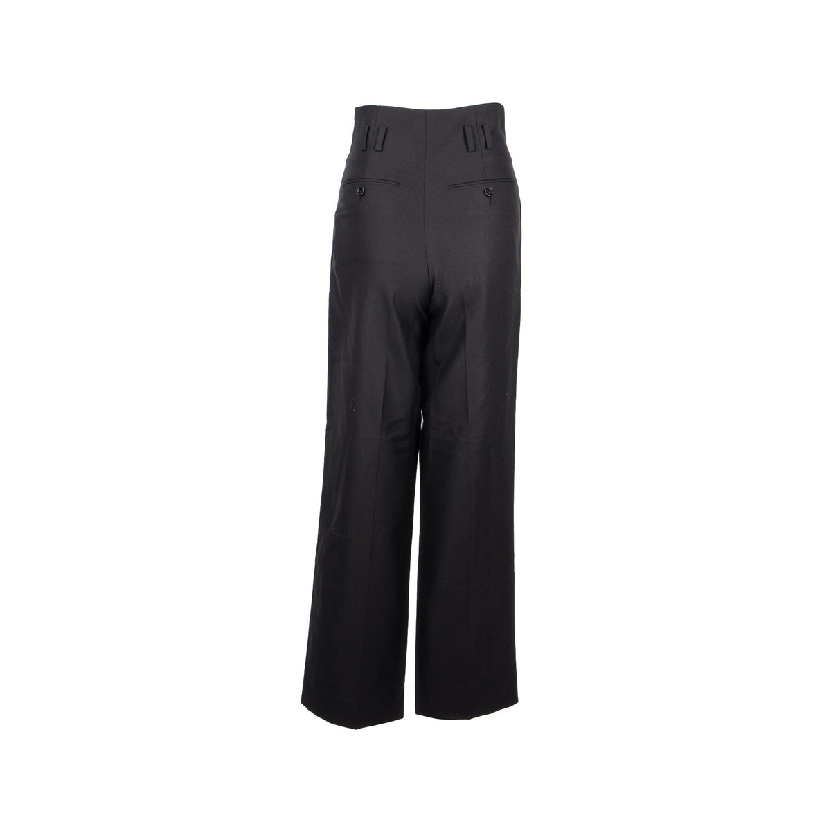 Celine Pants? CELINE Size 34 Pantalon Margaret Gabardine Straight Pants Wool Mohair Black Premium Designer Casual Trousers