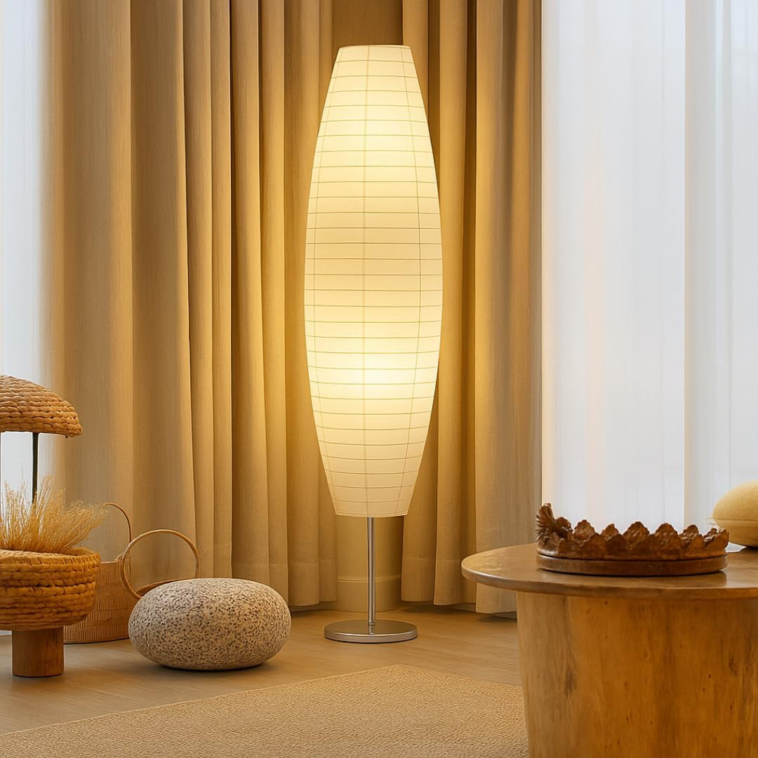 Diploma Paper Floor Lamp Set - Paper Lamps - Rice Paper Floor Lamps - Paper Floor Lamps