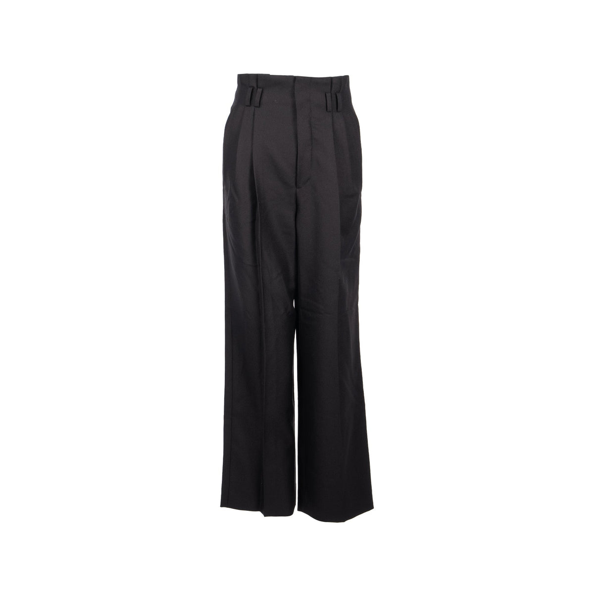 Celine Pants? CELINE Size 34 Pantalon Margaret Gabardine Straight Pants Wool Mohair Black Premium Designer Casual Trousers