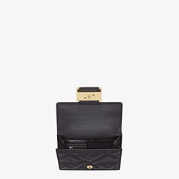 Fendi Wallets? FENDI Micro Trifold Wallet Black Nappa Leather Premium Leather Designer Wallet