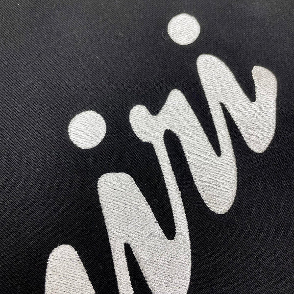 Close-up of Amiri hoodie craftsmanship