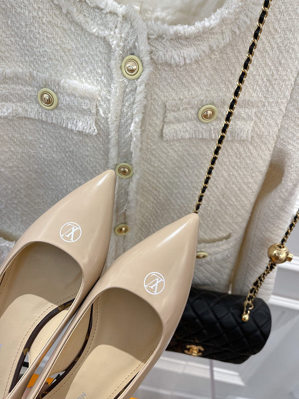 Louis Vuitton Black Block Heel Pumps - Lifestyle Styling Shot