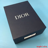 Dior Grey Loafer Flats - Full Silhouette View