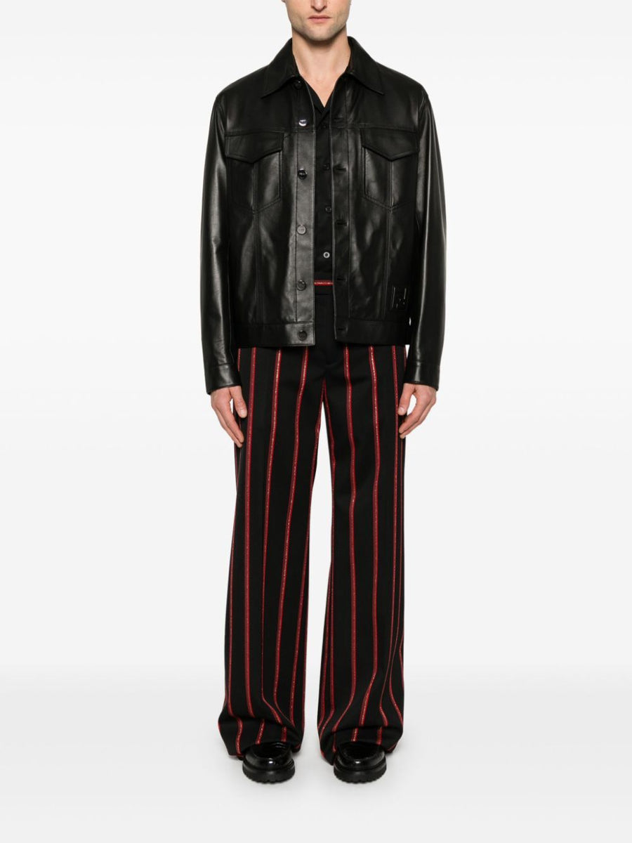 Close-up of Fendi jackets hardware and fine stitching