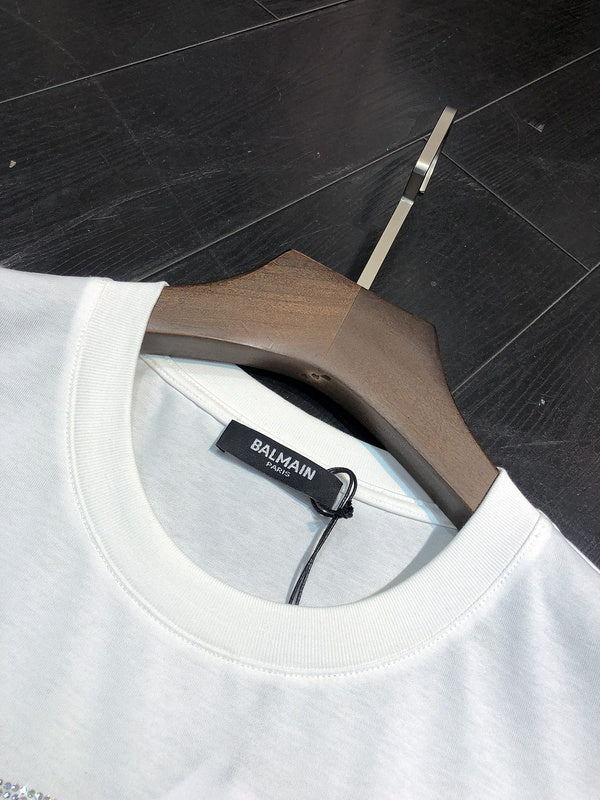 Close-up of Balmain designer clothing craftsmanship
