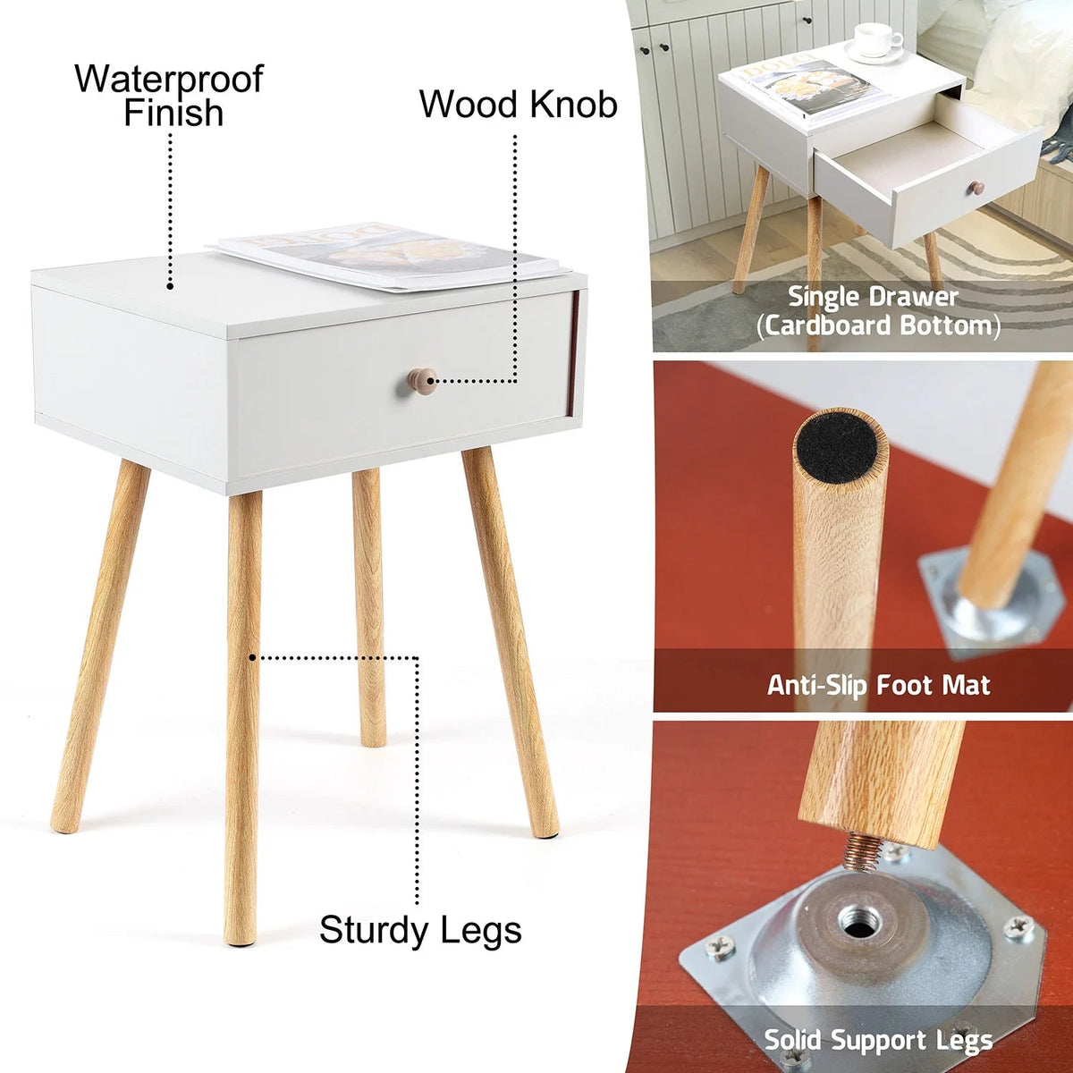Nightstand, Modern End Table