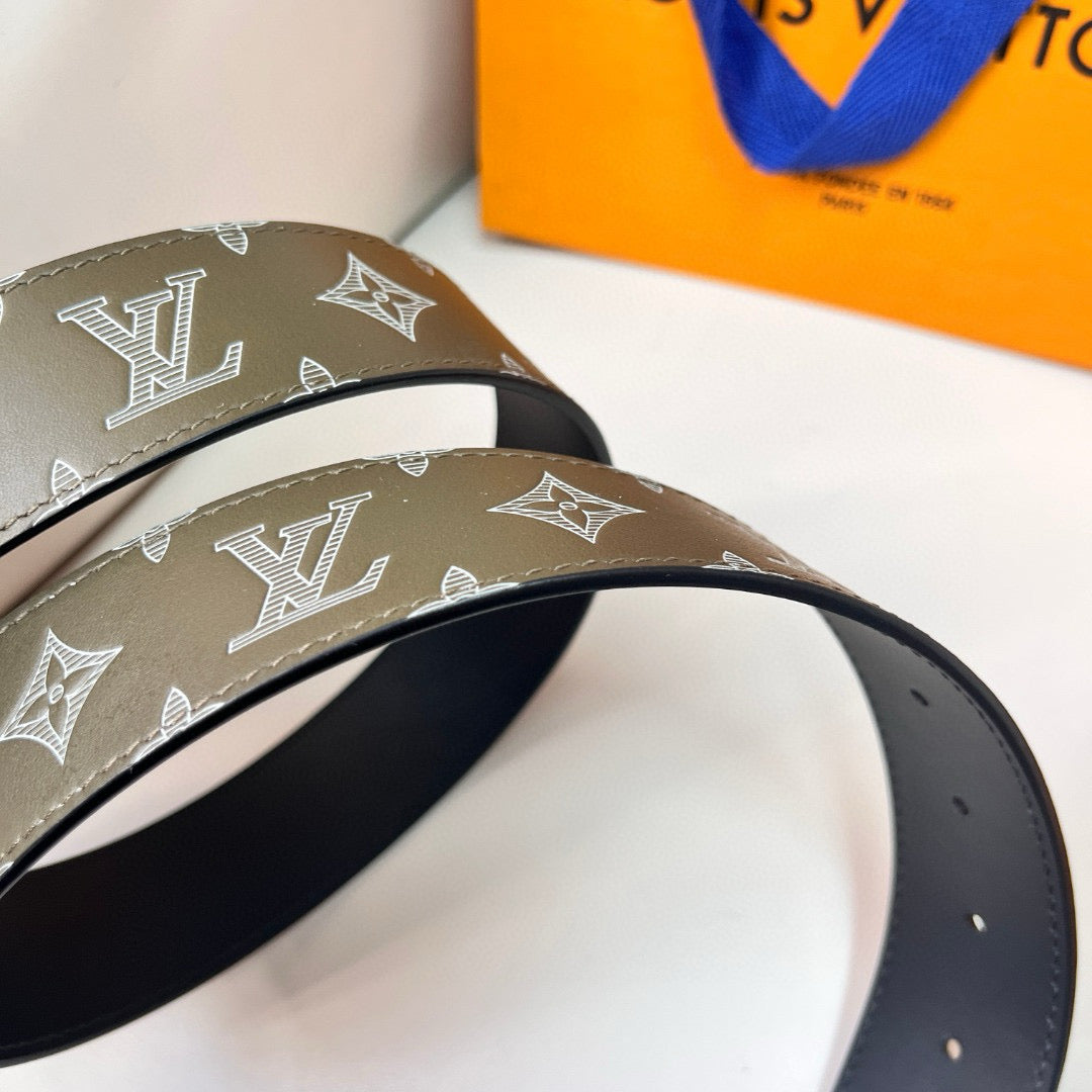 Louis Vuitton Belts- Louis Vuitton Lou Belt 4.0 Cm Premium Leather Designer Belt