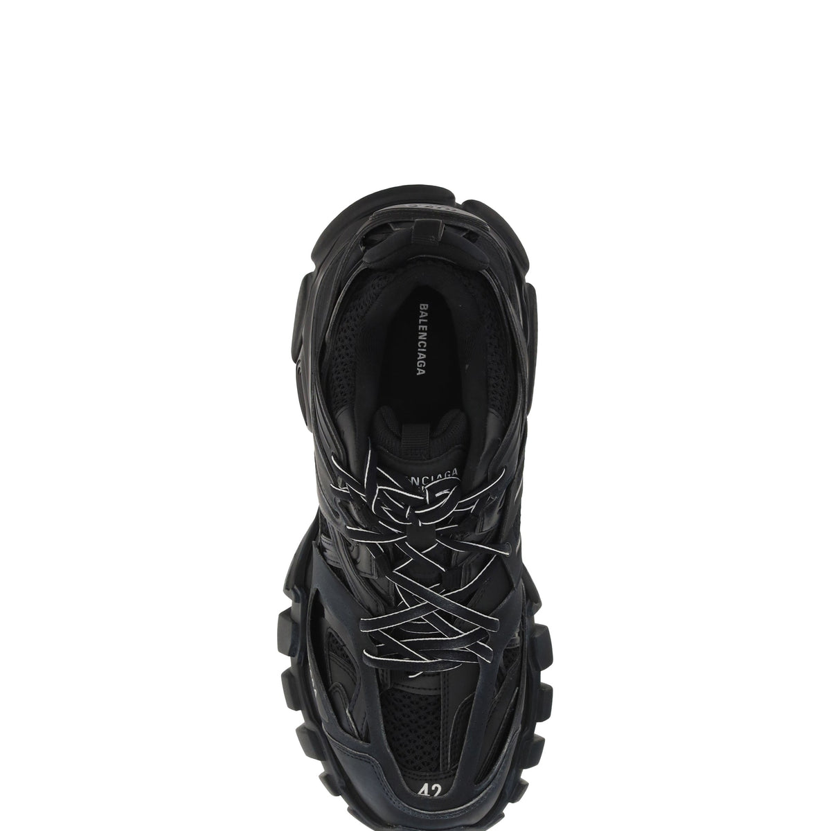 Close-up of Balenciaga athletic hardware and fine stitching