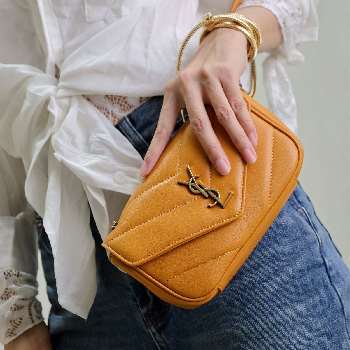Saint Laurent Bags- Saint Laurent Loulou Mini Bag Elegant Everyday Designer Handbag