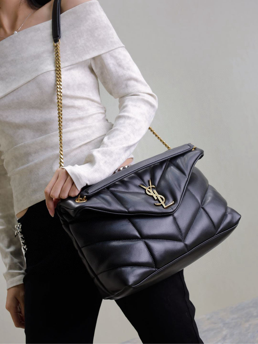Saint Laurent Bags- Saint Laurent Loulou Medium Puffer Bag Elegant Everyday Designer Handbag