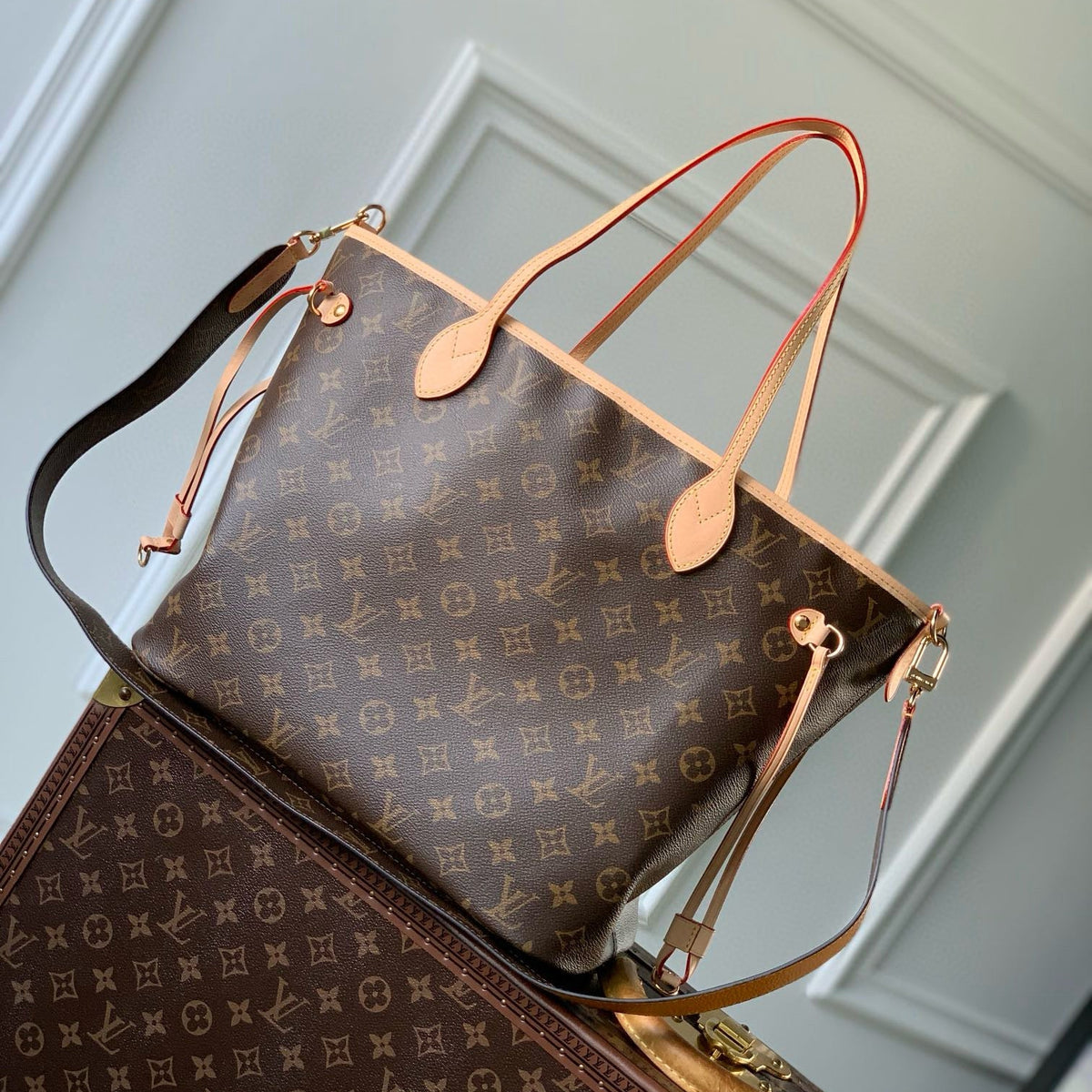 Louis Vuitton Bags- Louis Vuitton Lou Neverfull Inside Out Mm Tote Bag Elegant Everyday Designer Handbag