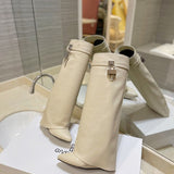 Givenchy Nude Pointed-Toe Flats - Heel Detail View