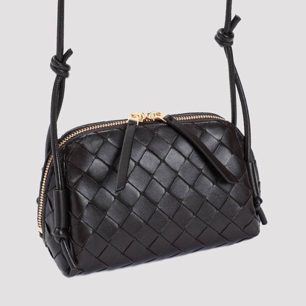 Close-up of Bottega Veneta miscellaneous hardware and fine stitching