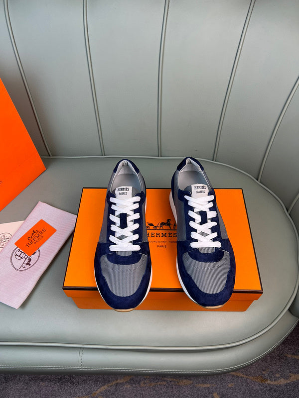 Hermès White Combat Boots - Angled View