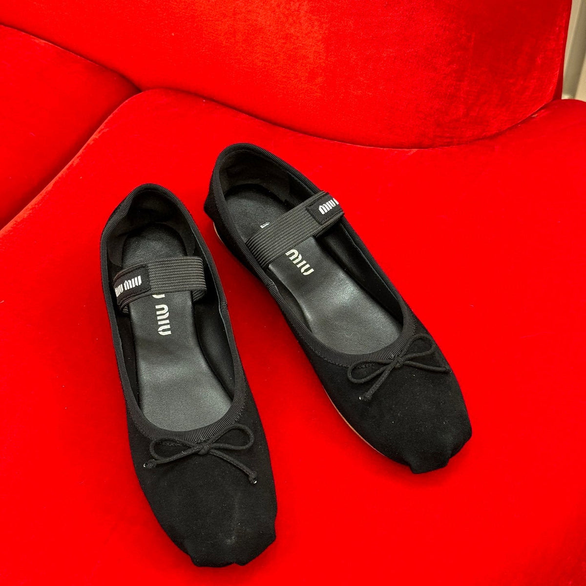 Shoes- Miu M Ballerina Flats Luxury Lifestyle Designer Footwear
