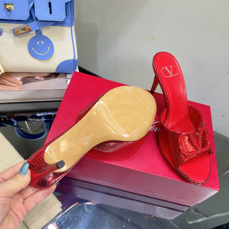 Close-up of Valentino Garavani shoes craftsmanship