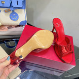 Close-up of Valentino Garavani shoes craftsmanship