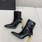 Close-up of Saint Laurent shoes craftsmanship