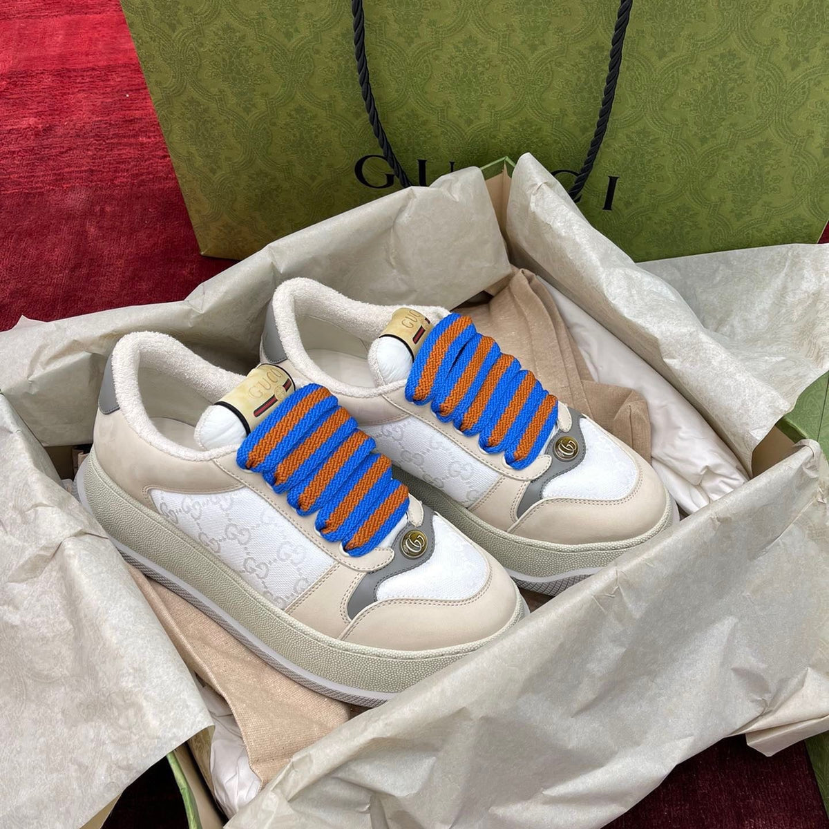 Gucci Shoes- Gucci Screener Leather Sneakers Comfortable Everyday Designer Shoes