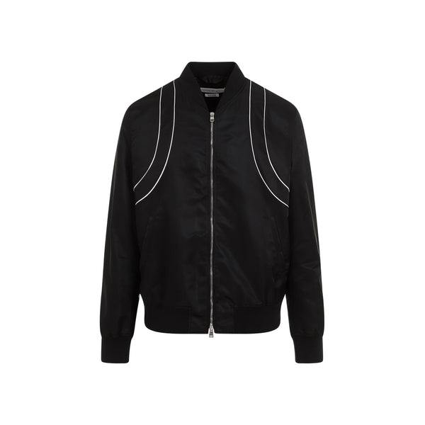 Alexander McQueen Jackets? Alexander Mcqueen Piping Harness Bomber Men Premium Casual Designer Jacket
