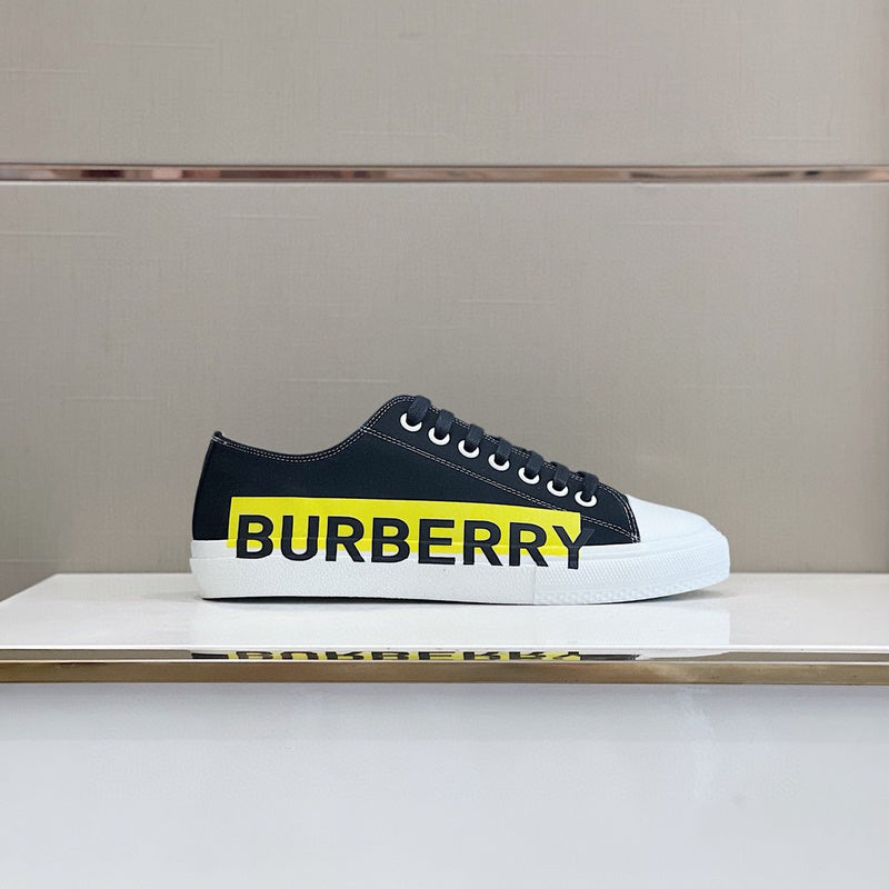 Burberry White Chunky Platform Sneakers - Angled View
