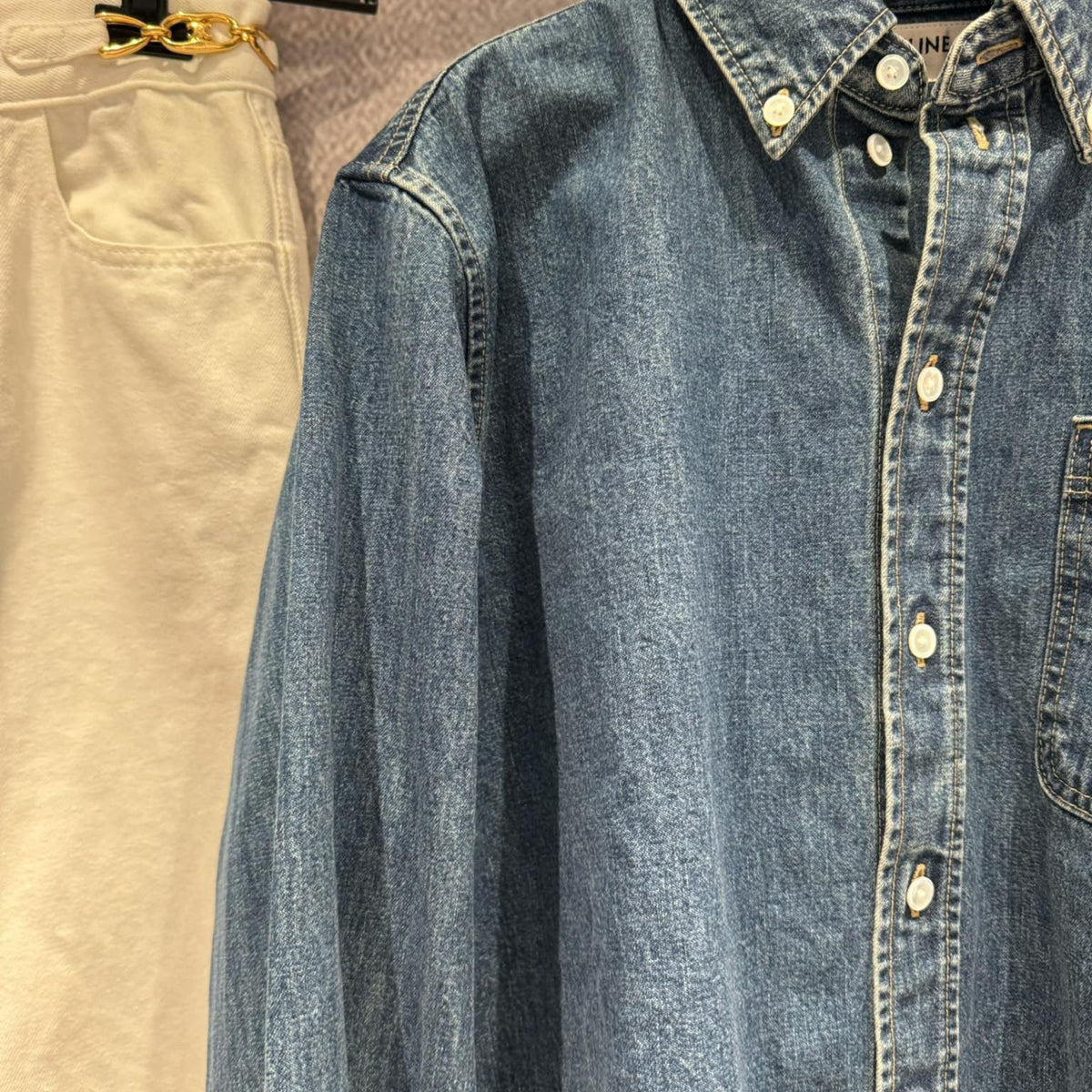Tops- Miu M Denim Shirt Premium Designer Casual Top