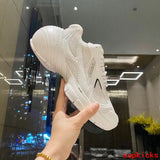 Givenchy White Chunky Platform Sneakers - Back View