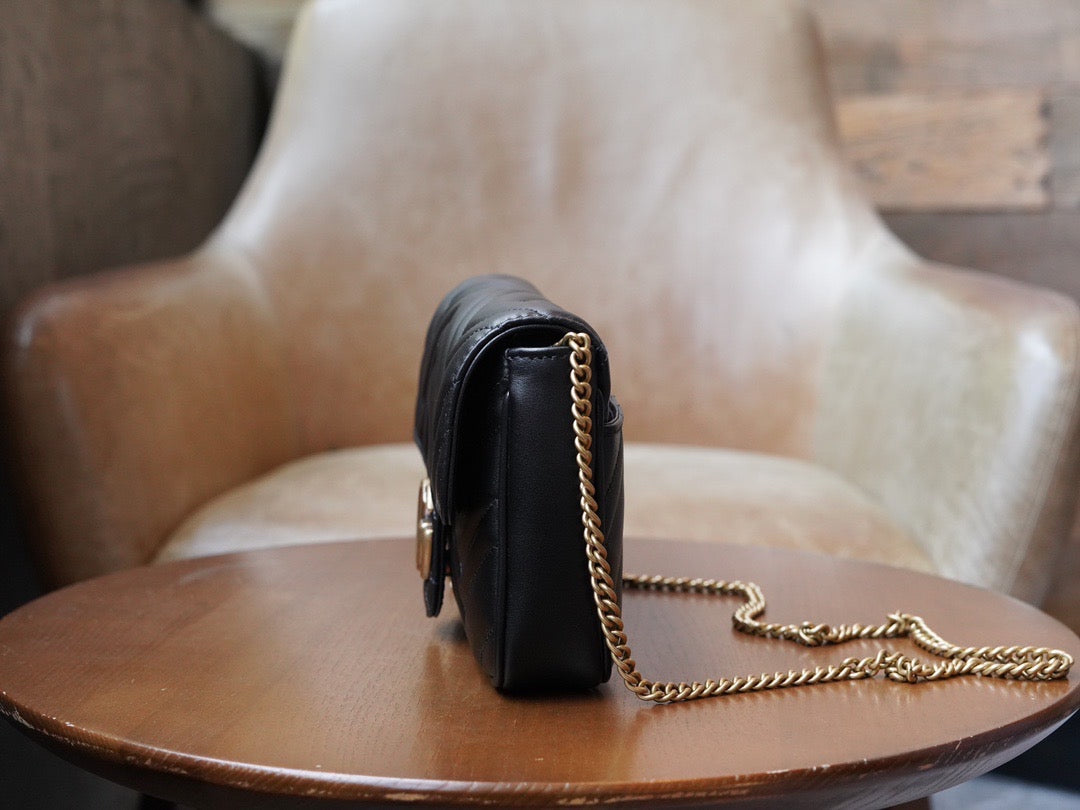Gucci Bags- Gucci Marmont Mini Bag Luxury Designer Leather Handbag