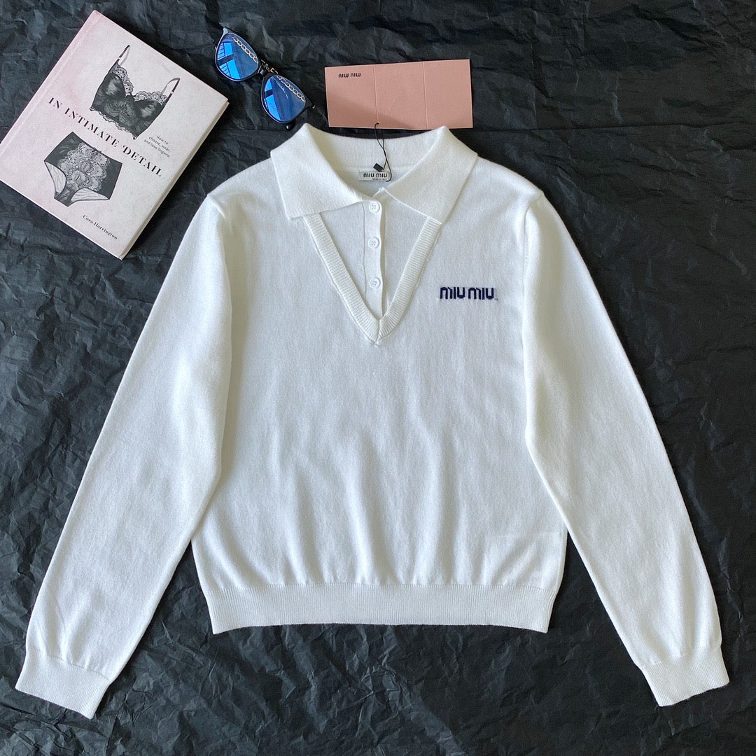 Sweaters- Miu M Jumper Premium Casual Designer Knitwear