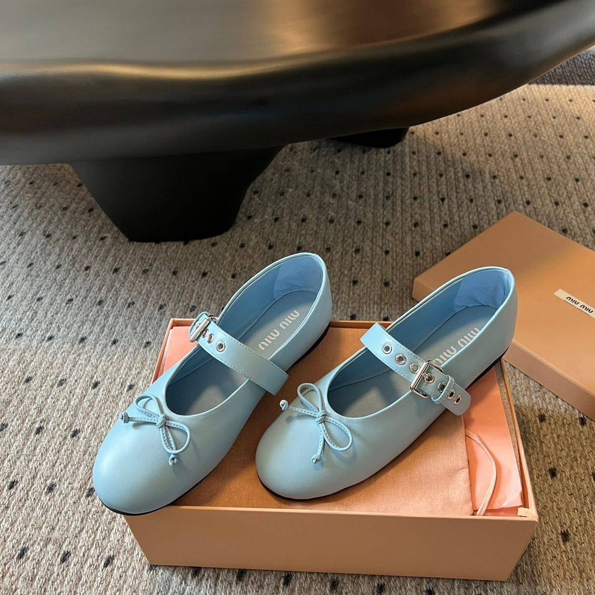 Shoes- Miu M Ballerina Flats Comfortable Everyday Designer Shoes