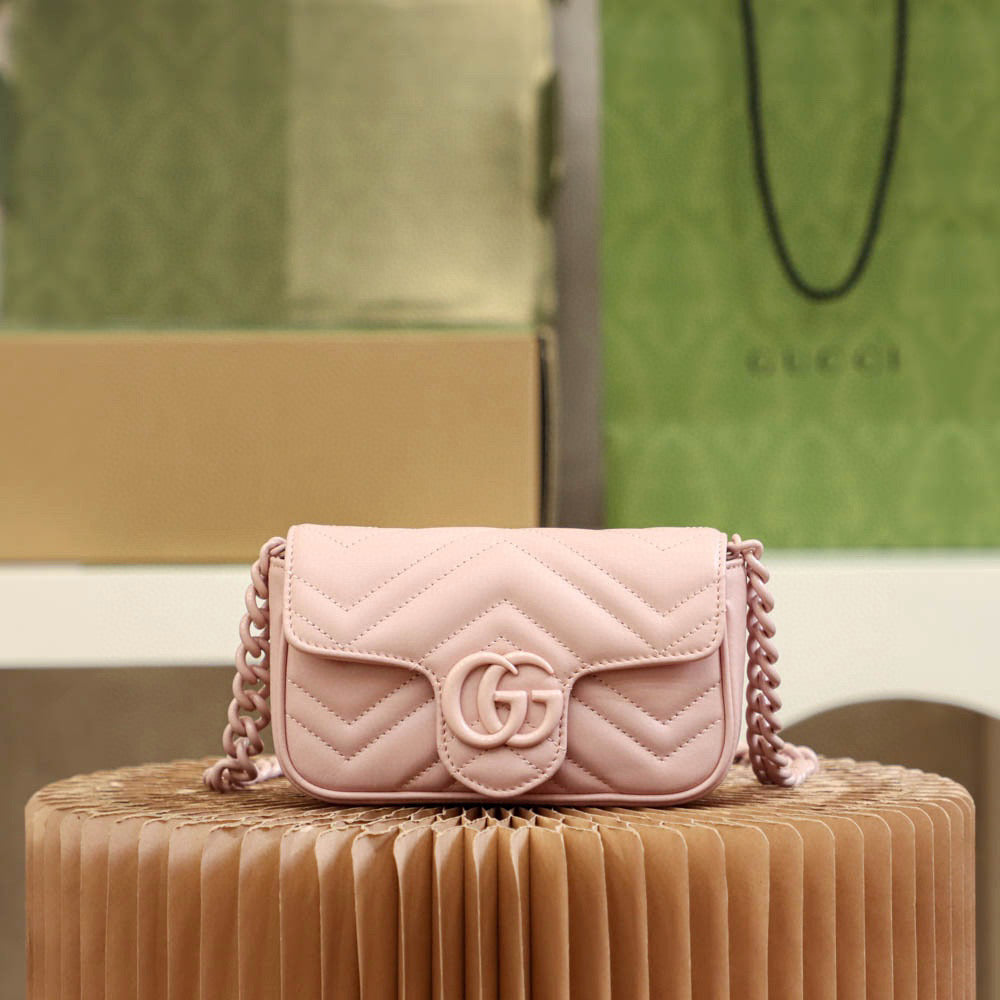Gucci Bags- Gucci Marmont Super Mini Bag Luxury Designer Leather Handbag
